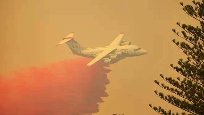 Aircraft were deployed in an attempt to quell the flames