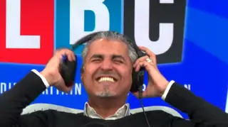 Caller's impressions of politicians leaves Maajid Nawaz in hysterics