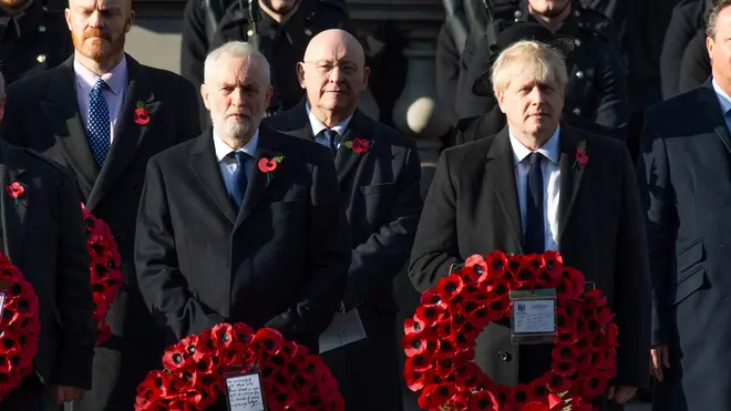 Mr Corbyn and Mr Johnson paid their tributes on Sunday