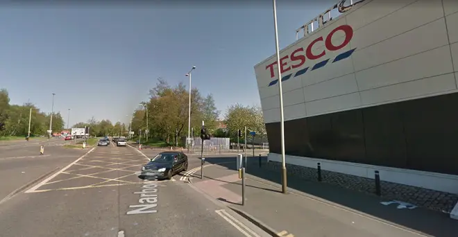The incident took place in a Leicester Tesco store