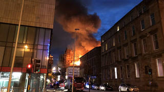 A fire at Glasgow's School of Art also damaged other nearby buildings.