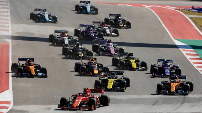 Cars taking part in the United States Grand Prix on November 3