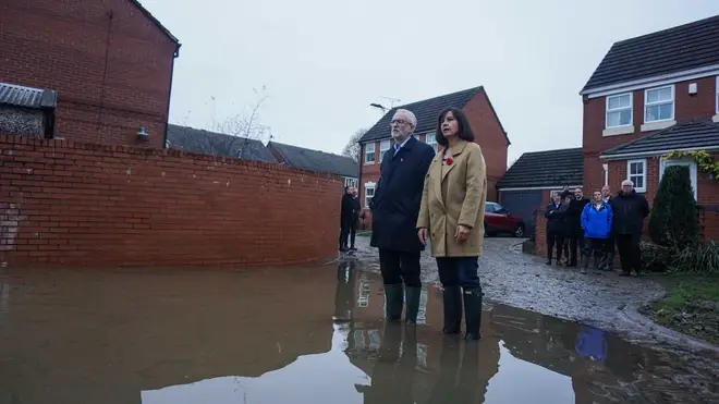 Mr Corbyn visited flood hit areas of Doncaster at the weekend