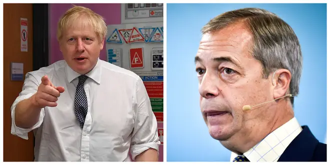 File photo: Boris Johnson (left) and Nigel Farage