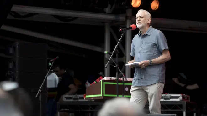 Jeremy Corbyn speaking at Labour Live
