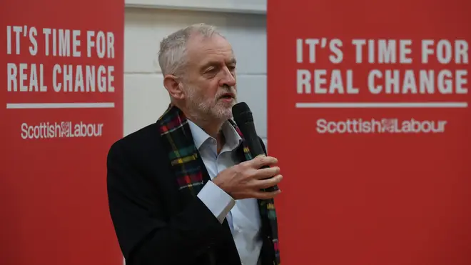 Jeremy Corbyn at the Heart of Scotstoun community centre on Wednesday