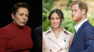 Olivia Colman criticised the press for their treatment of Harry and Meghan