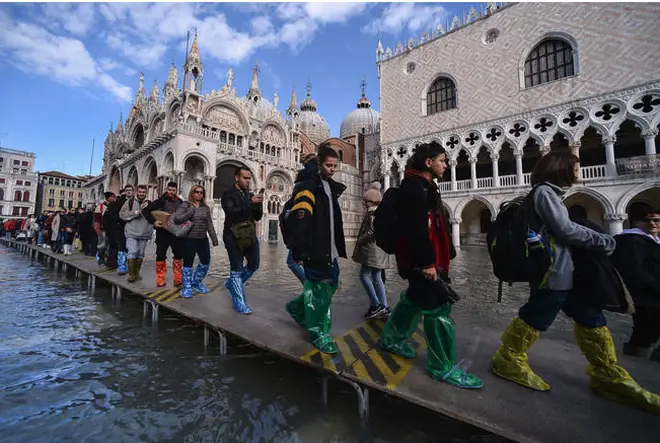 Much of Venice was left under water after the highest tide in 50 years ripped through the historic Italian city.