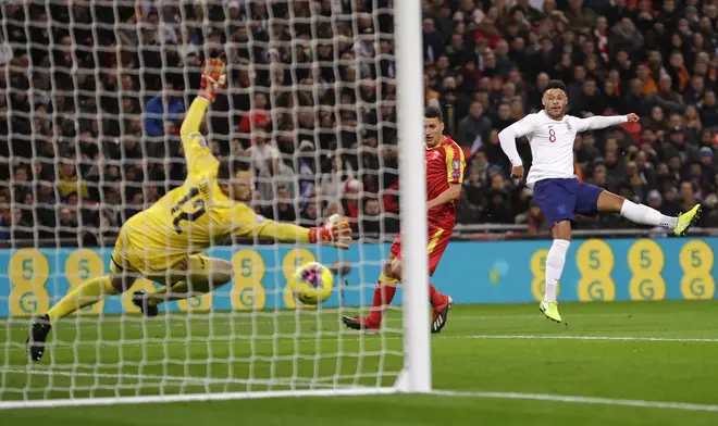 Alex Oxlade-Chamberlain opened the scoring for England