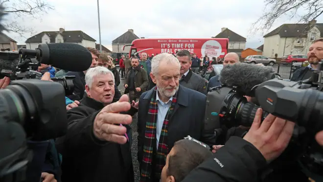 Jeremy Corbyn was heckled during a visit to a community centre in Glasgow
