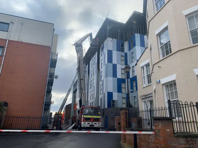 Two people were injured in last night's fire in Bolton
