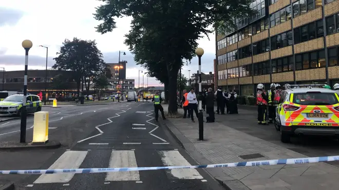 Police were called to reports of a "minor explosion" and people running just after 19:00