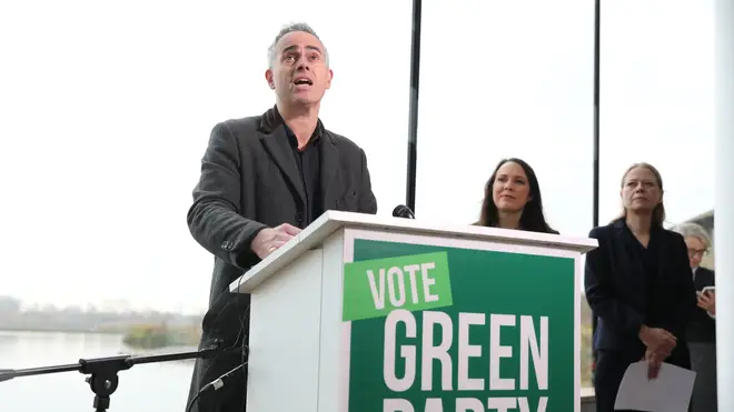 Green Party co-leader Jonathan Bartley launched the Green party election manifesto on Tuesday.