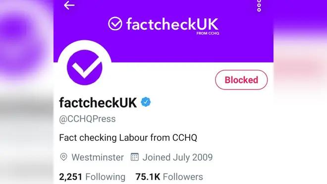 The Tories changed the branding on one of their official Twitter accounts