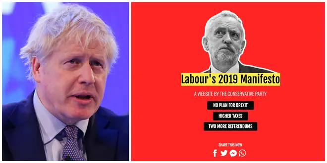 The Tory party has launched a 'fake website' which looks like a Labour website at first glance