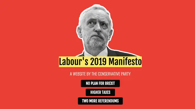 The website at first glance looks as though it is a Labour Party site - but it was actually created by the Conservatives