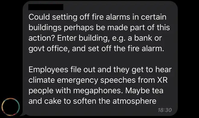The plan to set off fire alarms in office buildings