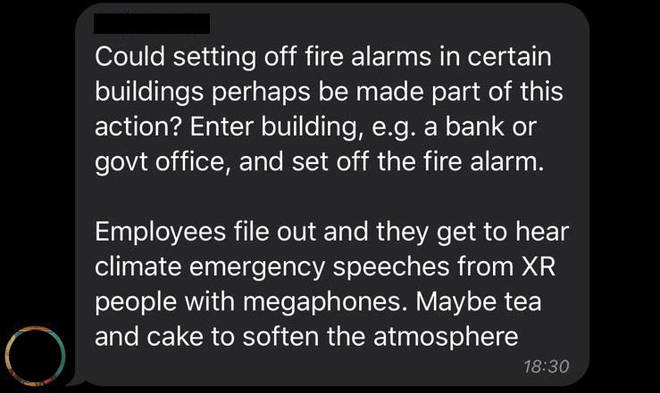 The plan to set off fire alarms in office buildings