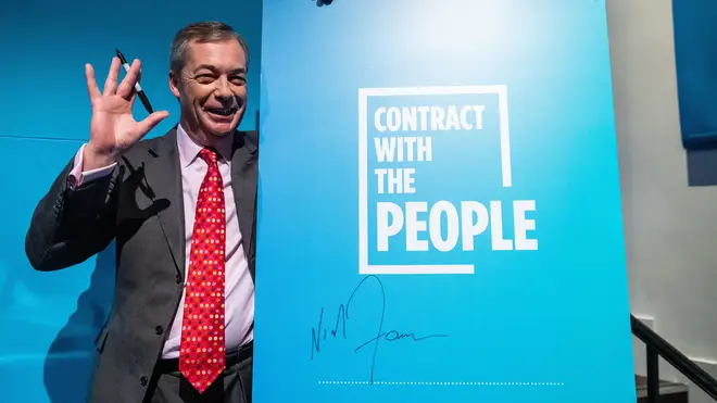 Nigel Farage launched the Brexit Party's election contract