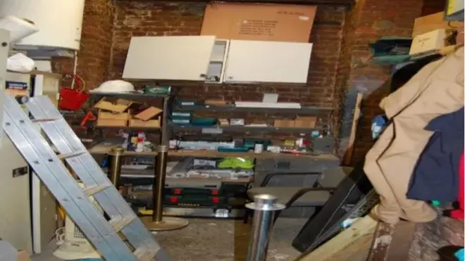 The maintenance room where the attack took place