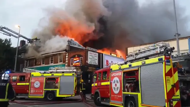 Fire rages at Poundland in Chingford