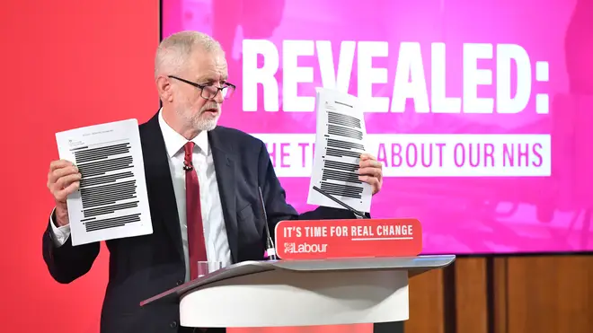 Jeremy Corbyn revealed a series of documents about the NHS