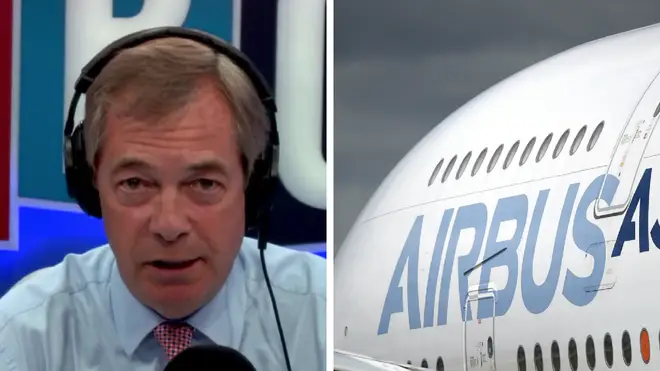 Nigel Farage criticises Airbus for scaremongering.
