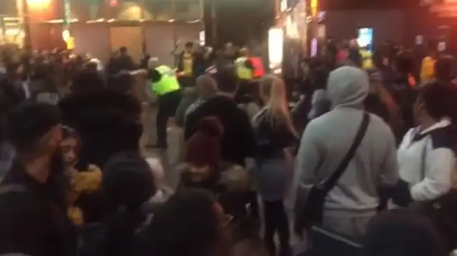 Violence broke out at a screening of the film in Birmingham