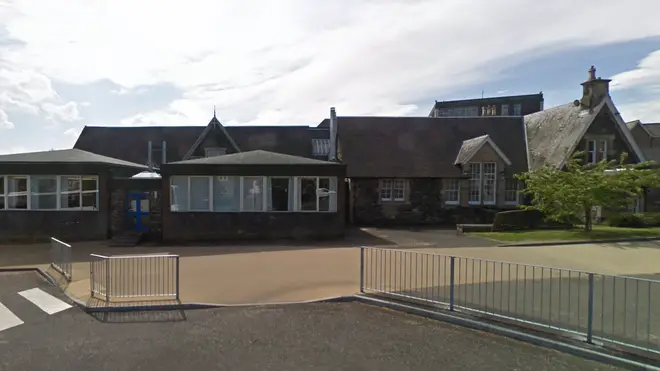 A fire has broken out at Peebles High School in Scotland