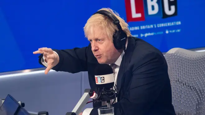 Boris Johnson was taking calls from LBC listeners