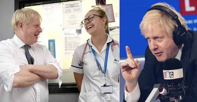 Boris Johnson tried to clarify his remarks on nurses