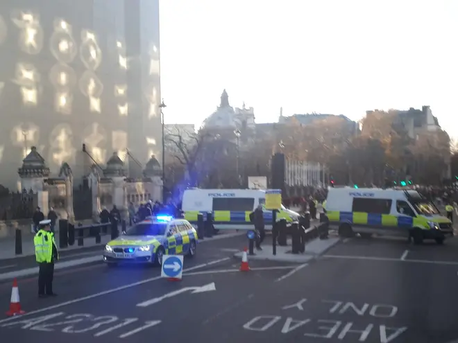 Police at the scene at London Bridge